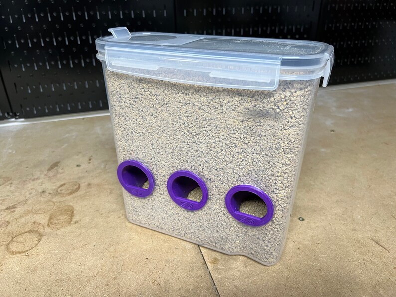 Quail Feeder With 3 Ports Etsy