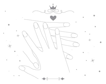 Manicure Design template to color!