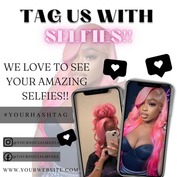 DIY Canva Selfie Flyer |MUA Nail Tech Hairstylist Lash Tech Editable Business Flyer