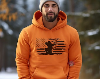 Bow Hunter Sweatshirt, Outdoor Hoodie, Hunter's Gift, Hunting Season, Unisex Clothing