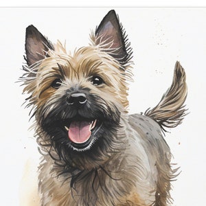 Cairn Terrier Watercolor Canvas Print | Cairn Terrier Lover Gift | Ready to Hang