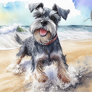 Schnauzer Nursery Wall Art | Schnauzer Gift | Schnauzer Mom | Schnauzer Memorial | Adorable Printable Digital Download