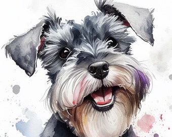 Schnauzer Nursery Wall Art | Schnauzer Gift | Schnauzer Mom | Schnauzer Memorial | Adorable Printable Digital Download