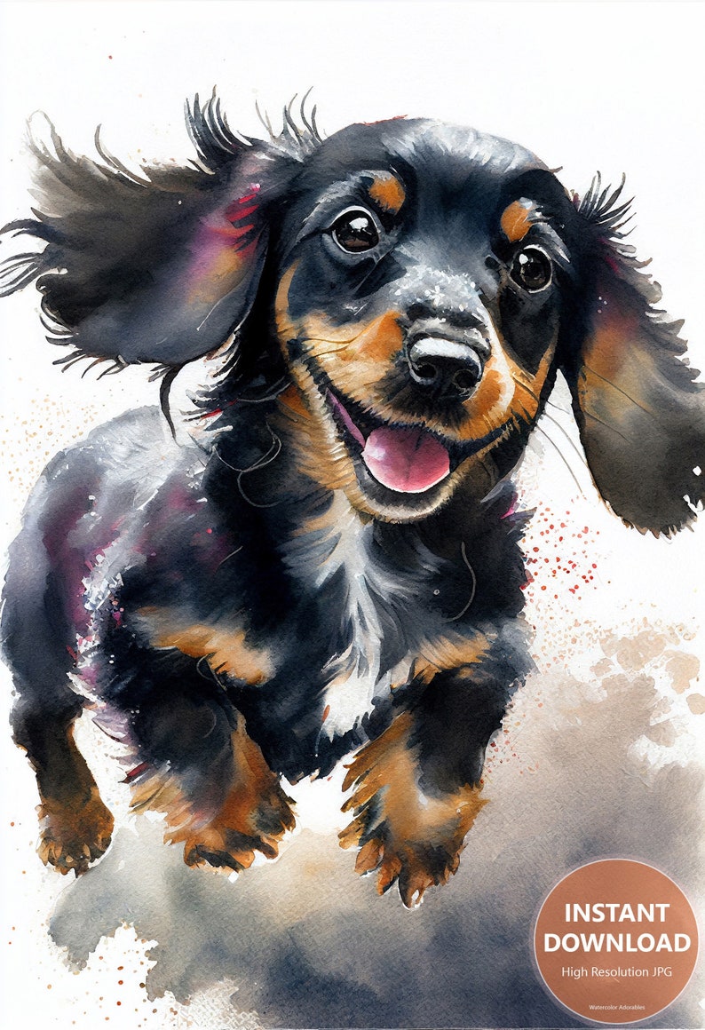 Dachshund Watercolor Adorable Printable Wall Art Etsy dachshund-watercolor-adorable-printable-wall-art-etsy