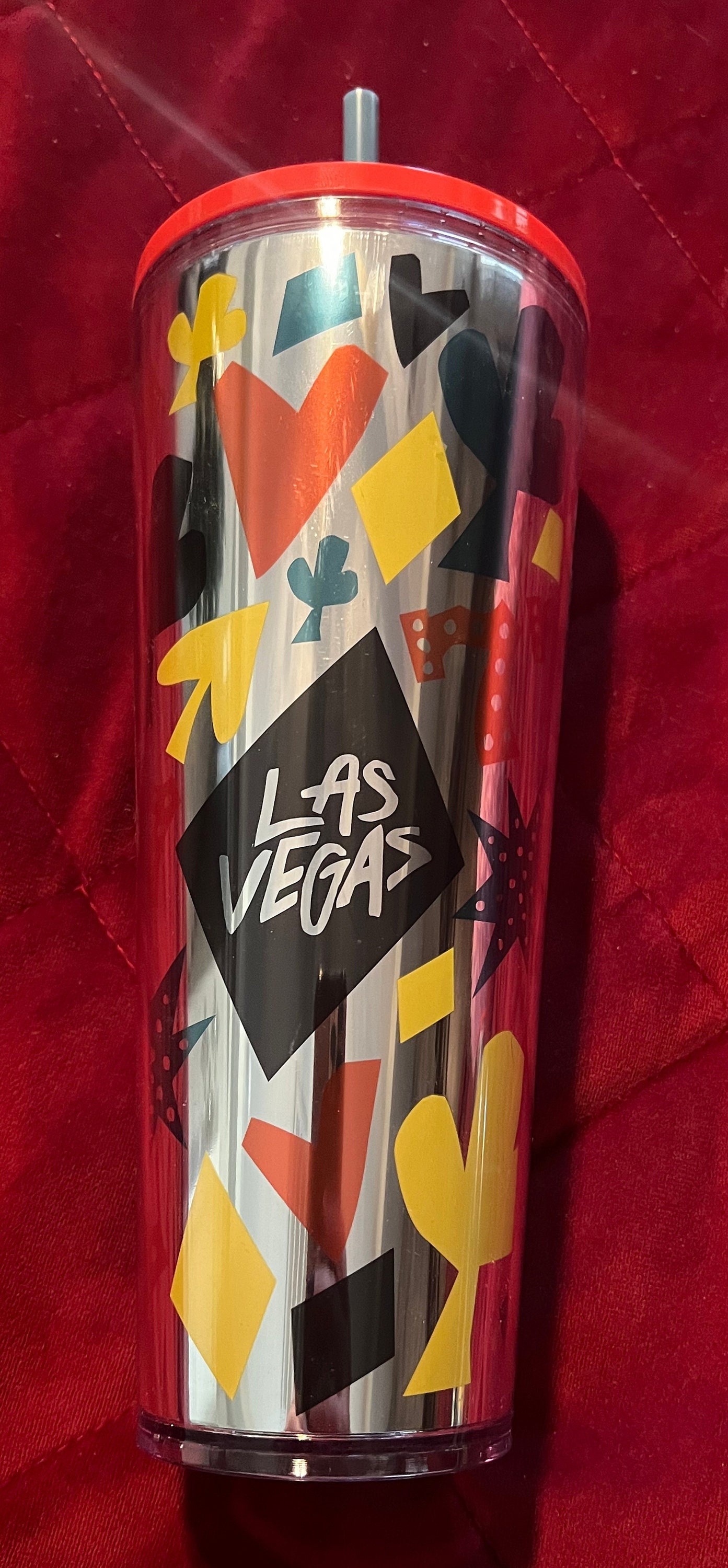 Las Vegas Tumbler with Straw- Starbuk Look- 16oz- las vegas gift shop for  mugs and other great souvenirs