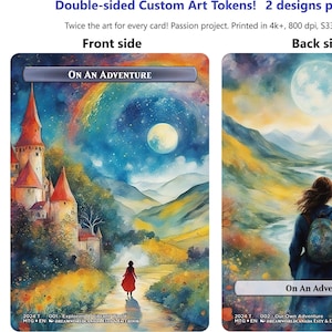Custom Art Adventure Token für Dreiseiter und Tugend der Treue! Kanada Claude Monet Wilds of Eldraine WOE Kaufe 5 beliebige Token erhalte 1 GRATIS