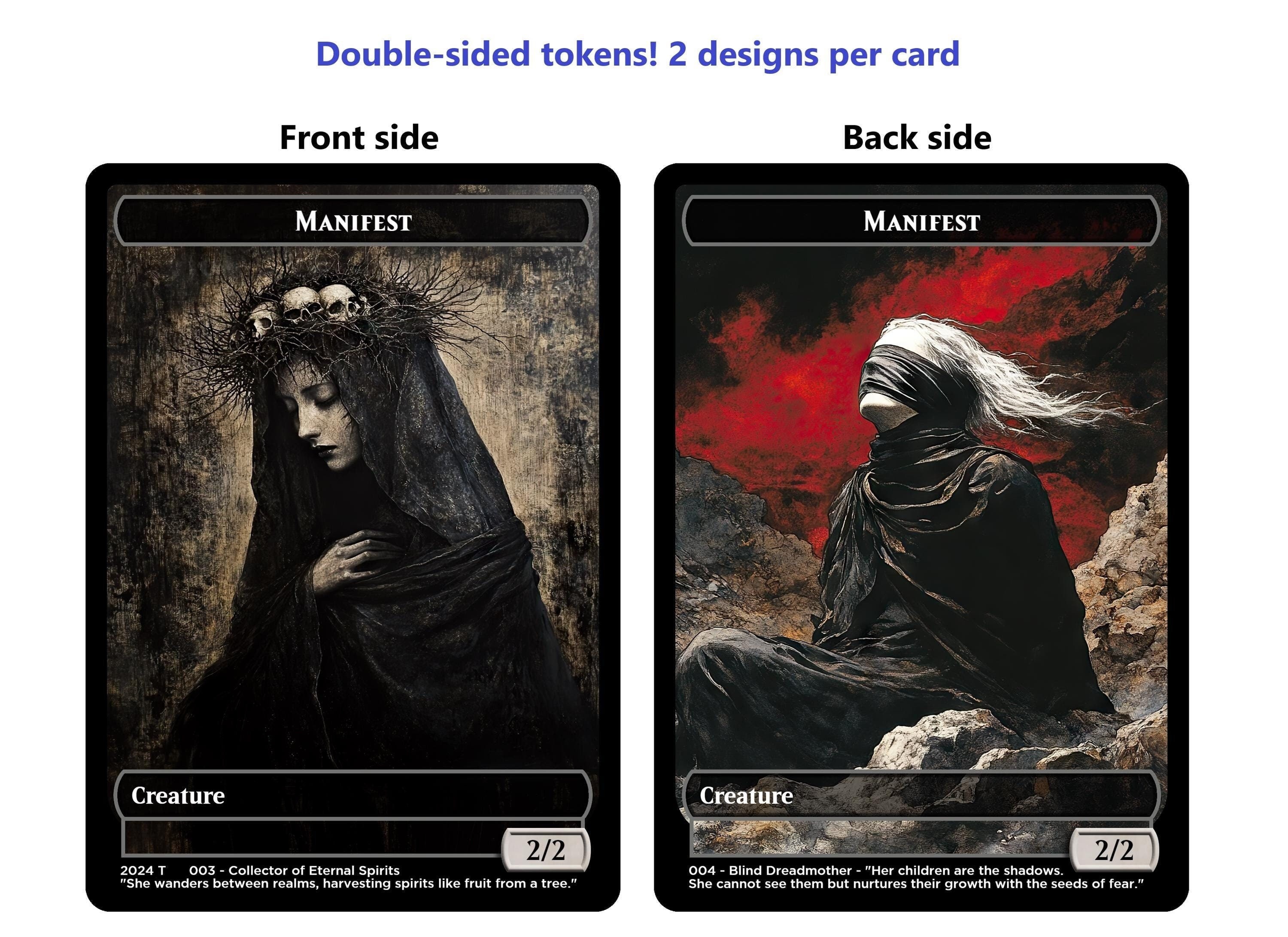 Custom Art Manifest Token for Zimone, Mystery Unraveler Experimental Lab &  Whisperwood Elemental! MTG Dsk Magic the Junji Ito - Etsy