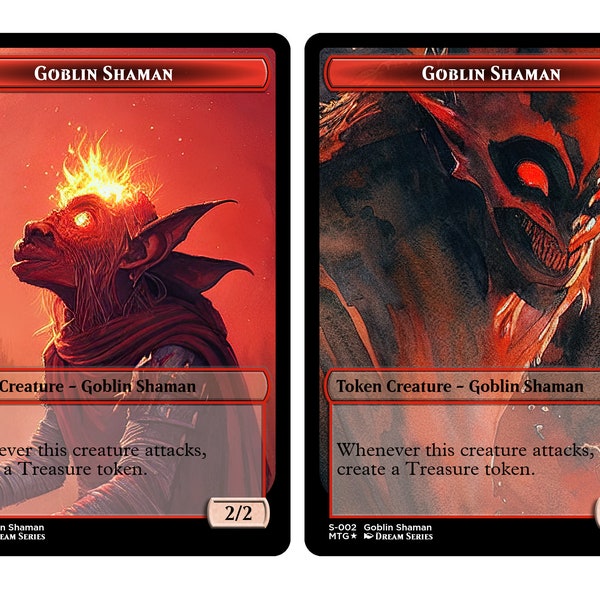 Fable of the Mirror-Breaker custom art Goblin Shaman Token!  Canada   MTG Kamigawa Neon Dynasty  BUY 4 Get 1 Free