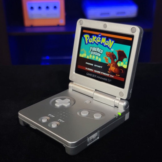 Silver Nintendo Game Boy Advance GBA SP IPS Mod Adjustable