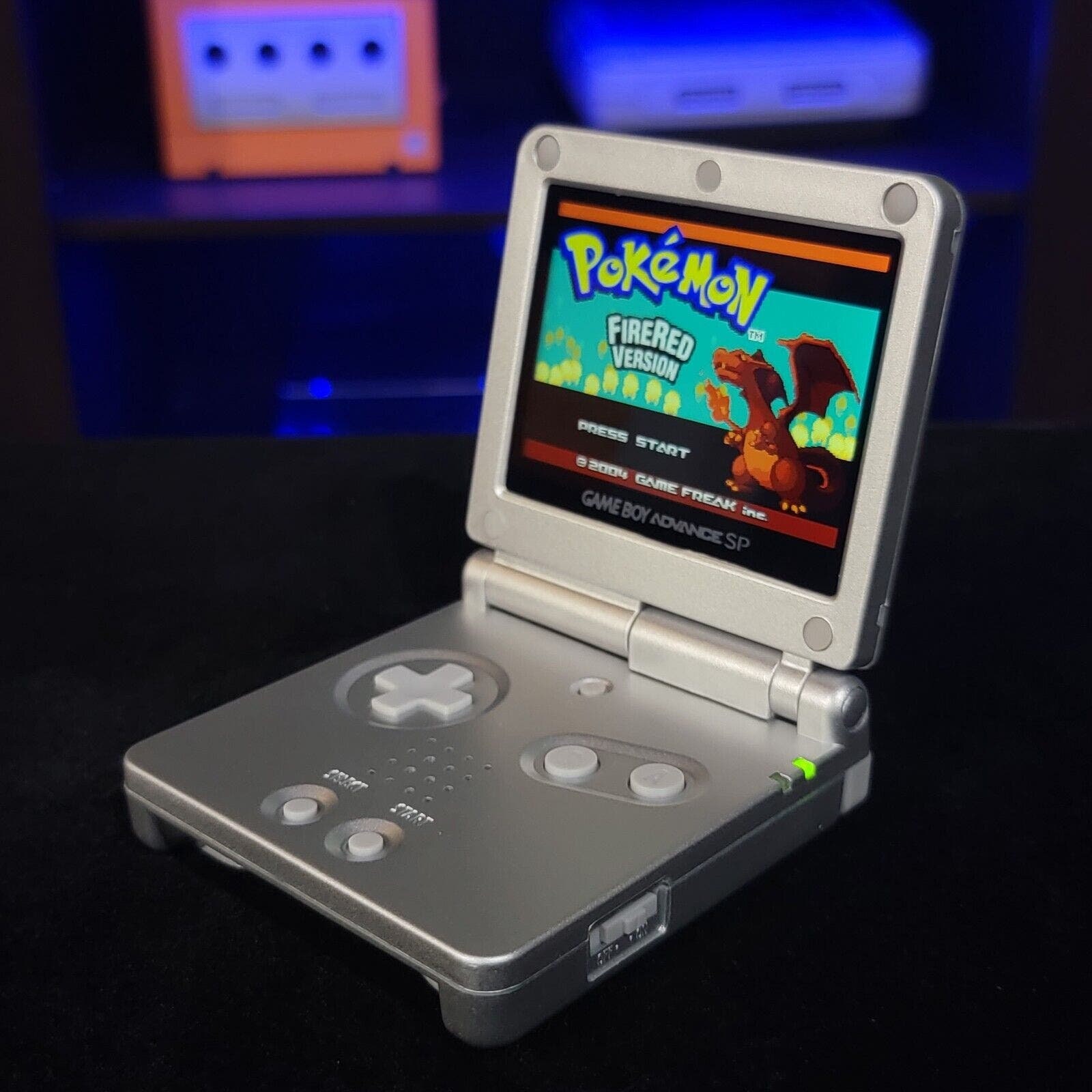 Silver Nintendo Game Boy Advance GBA SP IPS Mod Adjustable
