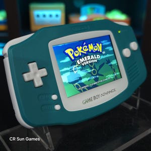 Teal And White GameBoy Advance GBA Console Ips V5 Backlight Backlit LCD MOD