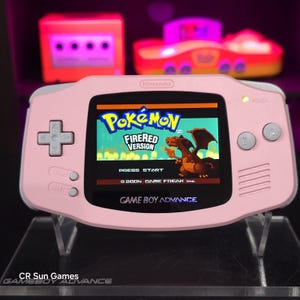 Pink Game Boy Advance GBA Console with Ips V5 Backlit LCD MOD