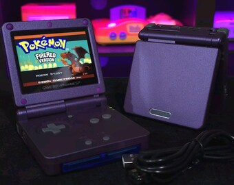Purple Nintendo Game Boy Advance GBA SP IPS Adjustable Brightness