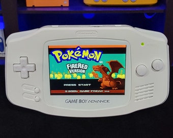 White Game Boy Advance GBA iPS Backlit LCD Usb-C 1800 mAh Rechargeable Battery