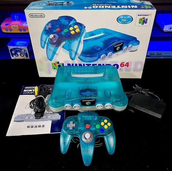 Nintendo 64 N64 Ice Blue Clear Funtasic Console Complete CIB - Etsy