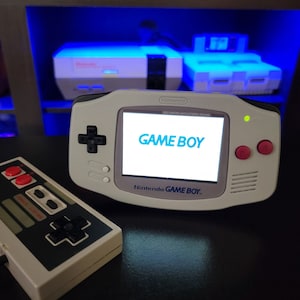 NES Edition Gameboy Advance GBA Console with IPS V5 Backlight Backlit Lcd Mod
