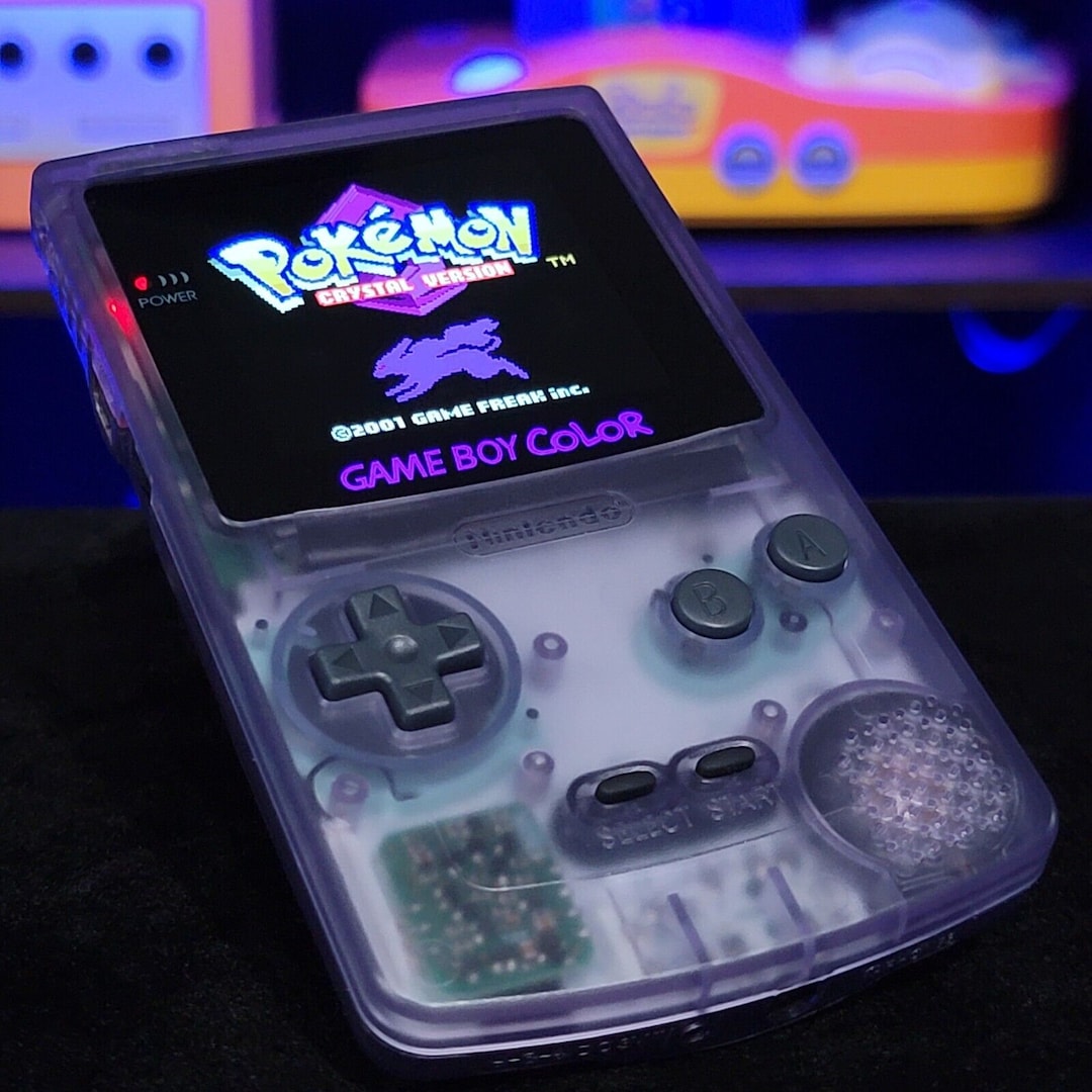 Atomic Purple Gameboy Color Console OLED Touch Screen GBC Game Boy Etsy