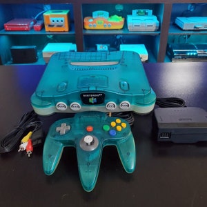 Nintendo 64 N64 Ice Blue Clear Funtasic Console OEM Region Free Mod