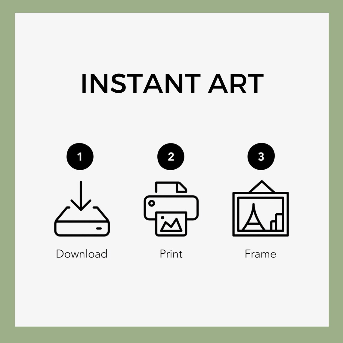 Portrait Painting Neutral Wall Art Bathroom Decor Vintage Print Digital