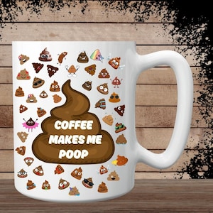 Funny Poop Emoji Coffee Mugs