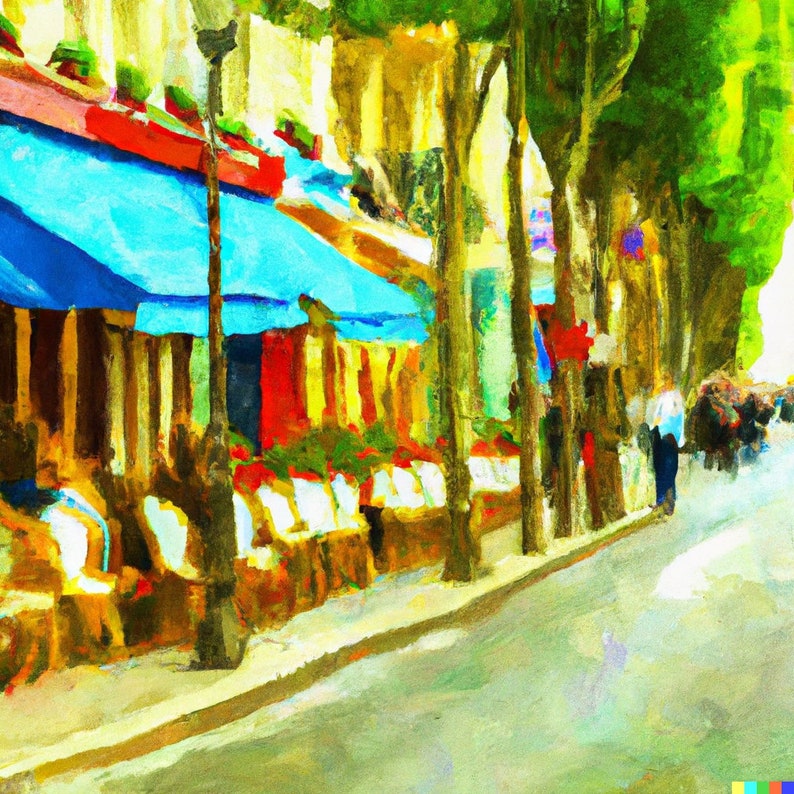 Avenue of Delights: A Parisian Street Scene image 1