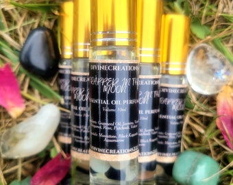 Trapped In The Moon Essential Oil Perfume: Jasmine, Rose & Moonstone