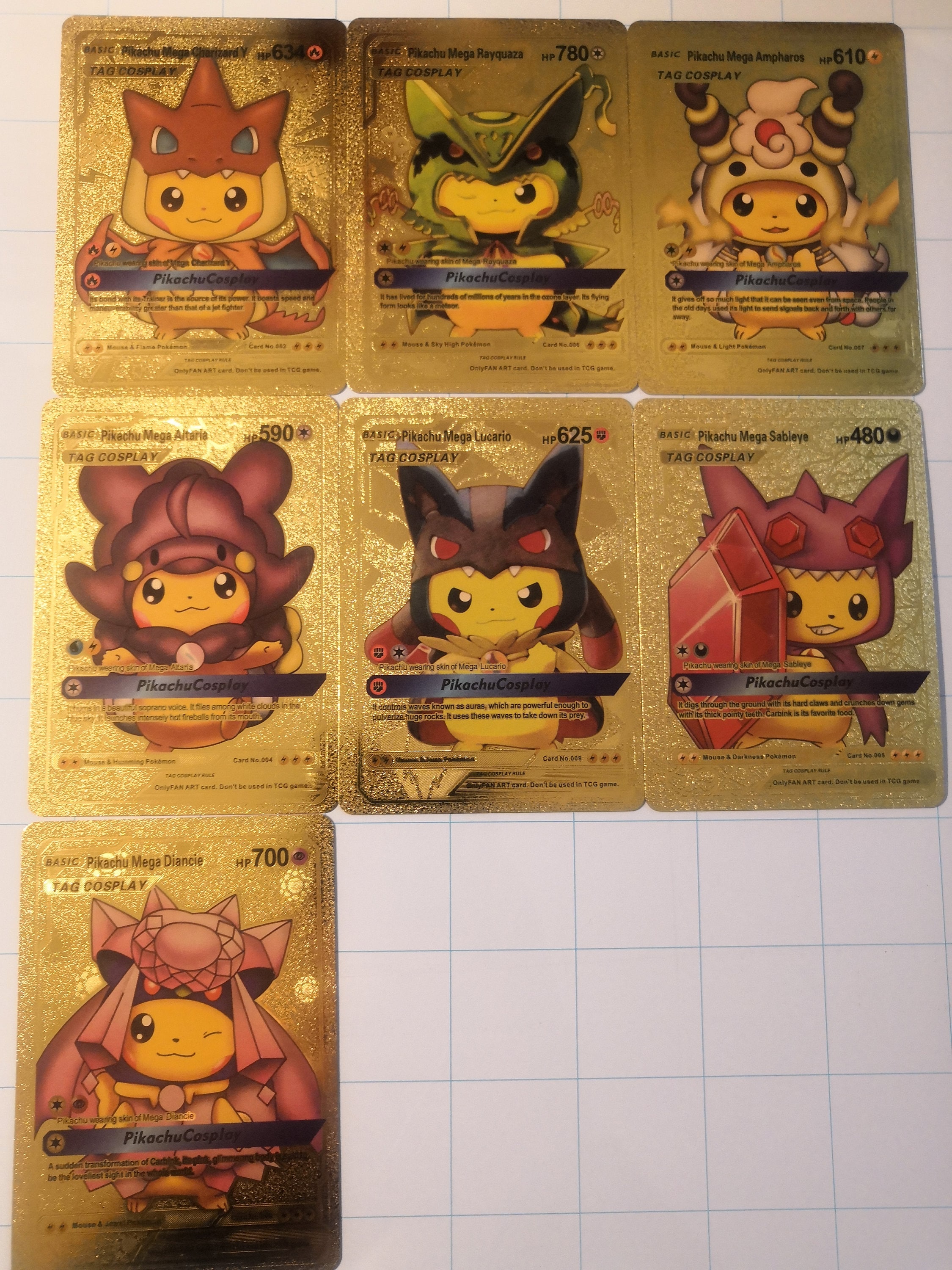 Mimikyu 029/055 Pokemon Pikachu Cosplay VCOS Card Fan Art Gold