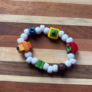 Fruit Polymer Clay Beaded Bracelet: Grow A Garden Jewelry