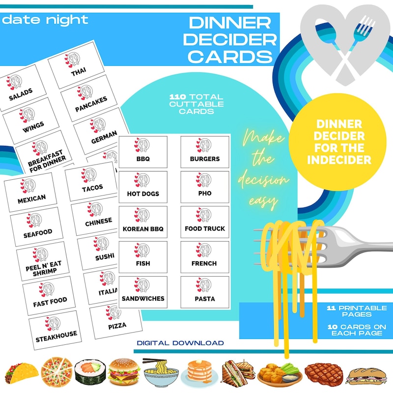 Dinner Decider Dice - Etsy