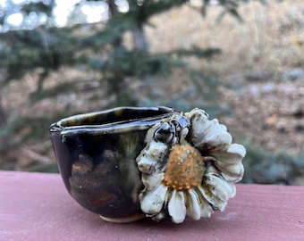 Ceramic Tea Cup & Espresso Cup with or without handle. Dragonfly, Daisy, Mountains, turtle, butterfly, orchid