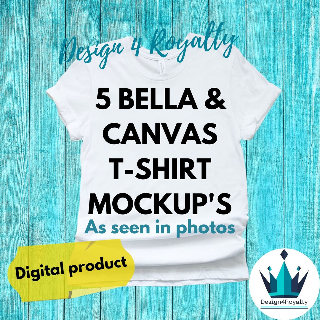 5 White Bella Canvas 3001 Shirt Mockup Realistic Tshirt Tee - Etsy