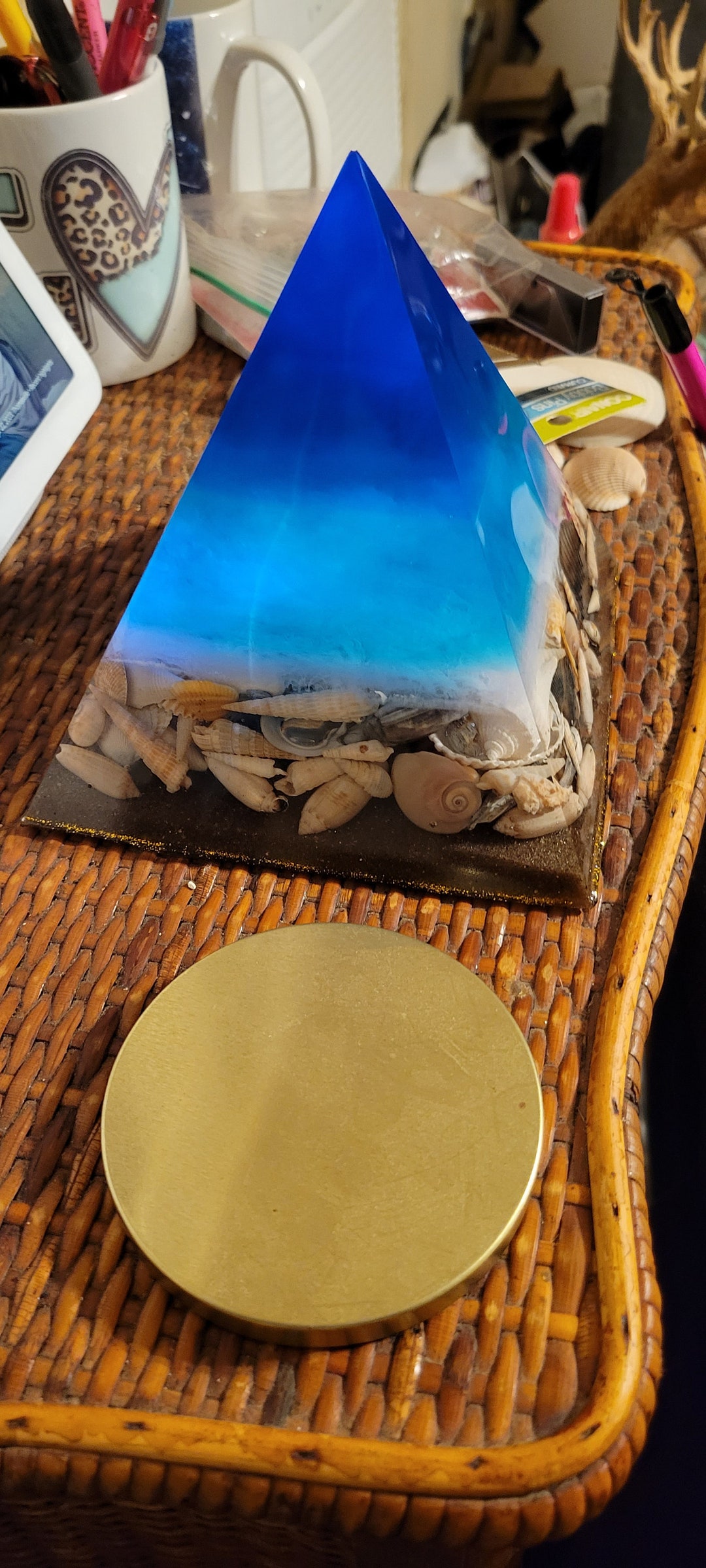 Beach Themed Epoxy Resin Pyramid Etsy
