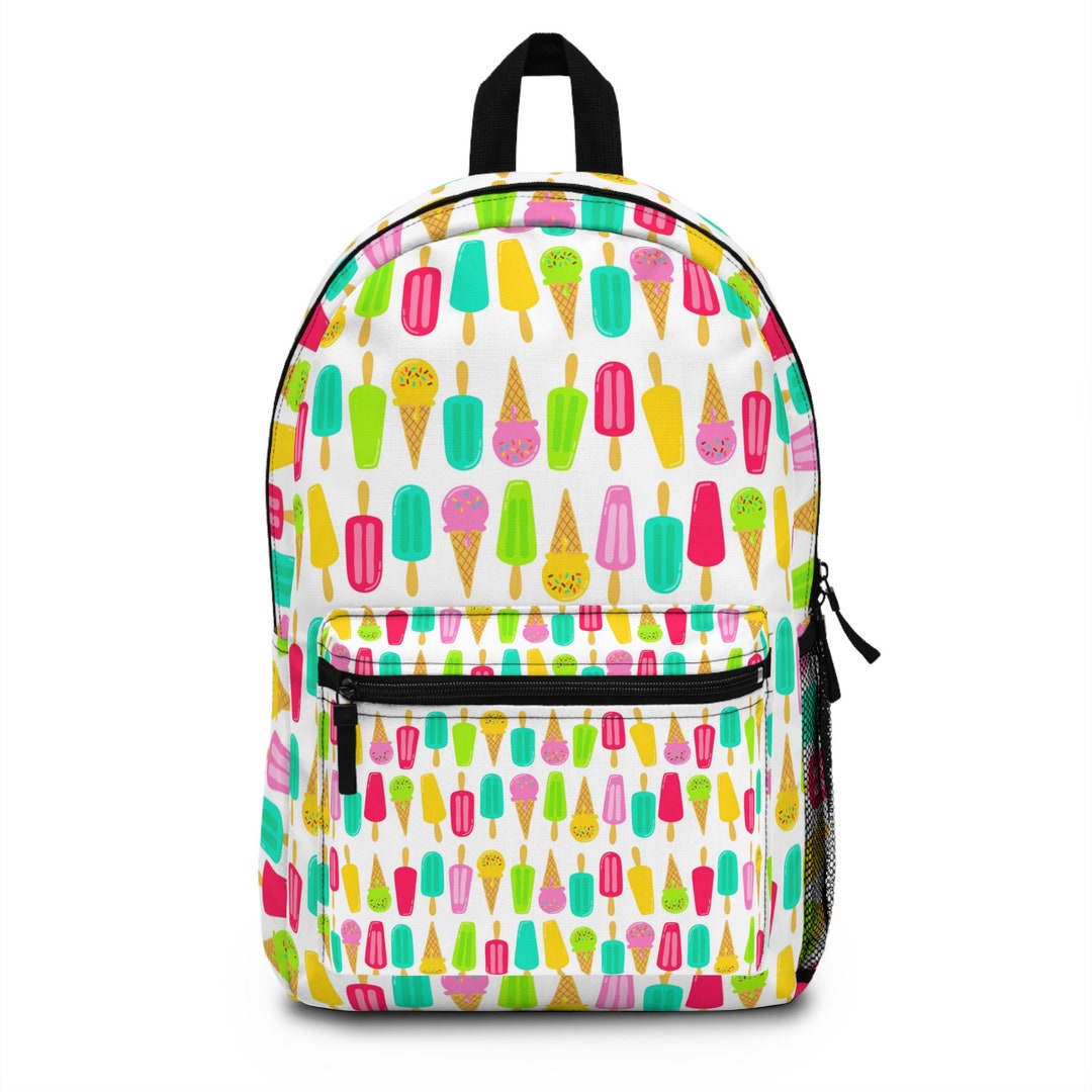 Children's Custom Backpack, Ice Cream Cone Backpack, Popsicle Backpack