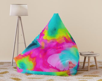 Neon Splash Custom Made to Order Bean Bag Chair Cover, Home Decor