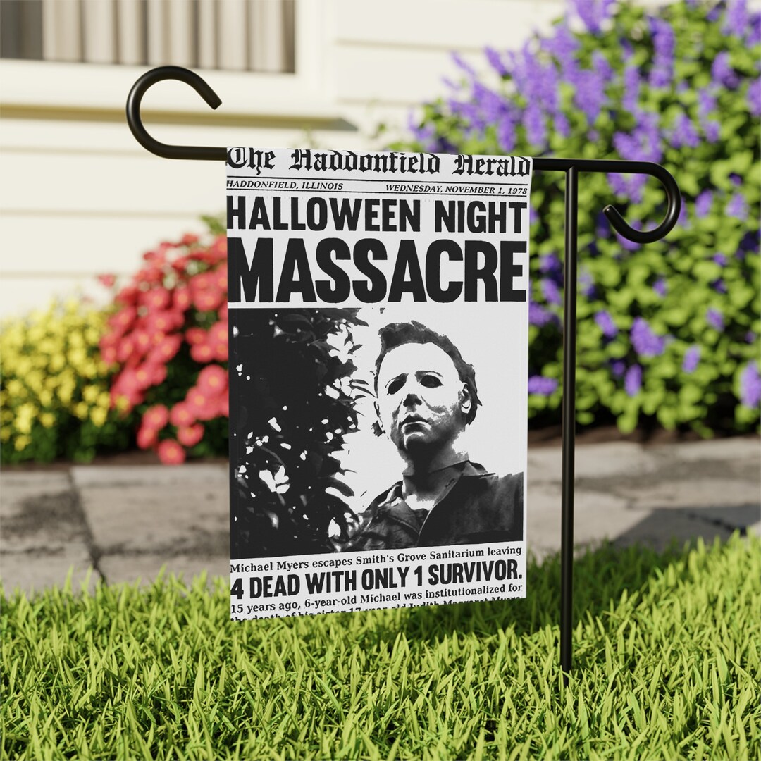 Michael Myers Haddonfield Newspaper Decoration Garden & House Etsy