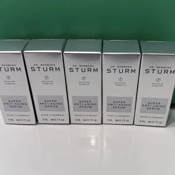 5X Dr Barbara STURM Super Anti Aging Serum (3ml / 0.1 oz) Jedes neu in der Box