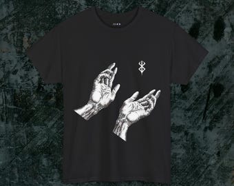 Berserk Anime T Shirt - Dark Fantasy Manga Tee, Kentaro Miura Inspired Graphic, Guts Aesthetic, Brand of Sacrifice Eclipse Clothing