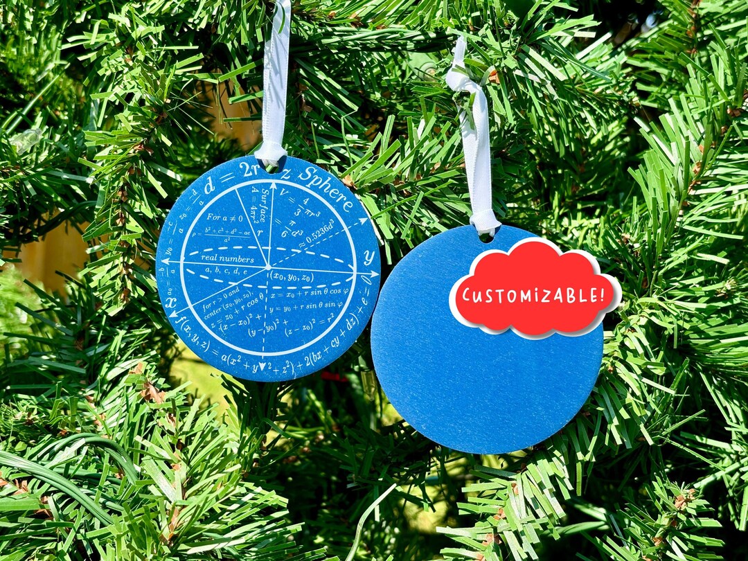 Personalized Math Ornament, Custom Mathematics Teacher Gift ...