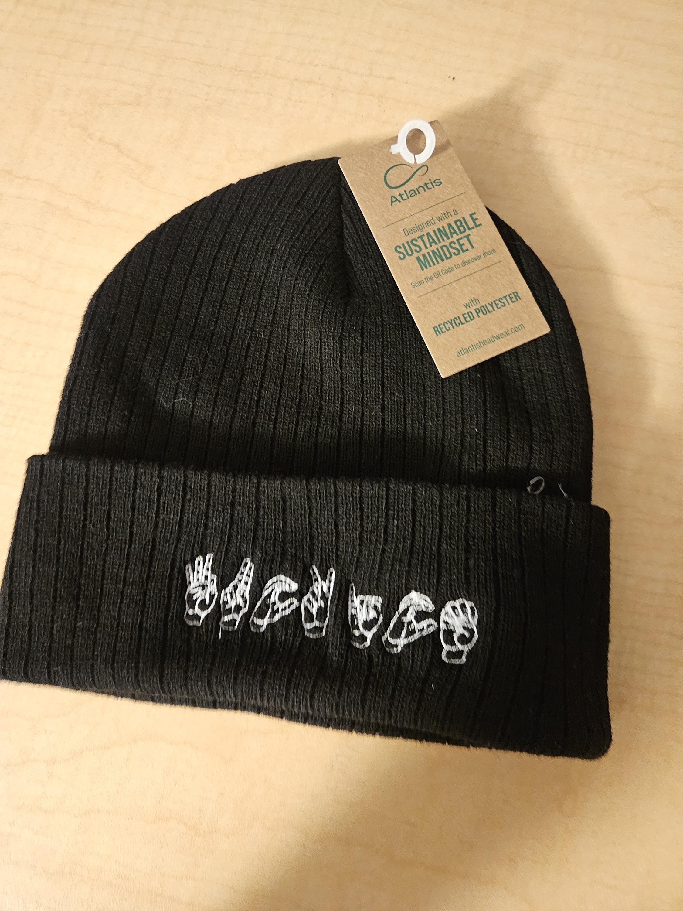 Fuck ICE ASL Knit Beanie, Protest Winter Hat, Silent Activist