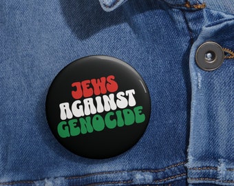 Jews Against Genocide Button, Pro Palestinian Jew Pin, Jewish Social Justice Activist, Save Palestine, Free Gaza, Ceasefire Now, Protest