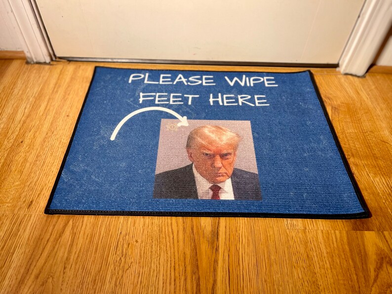 Trump Rug Trump Mugshot Floor Mat, Funny Anti-trump, Democrat Home Decor, Funny ...