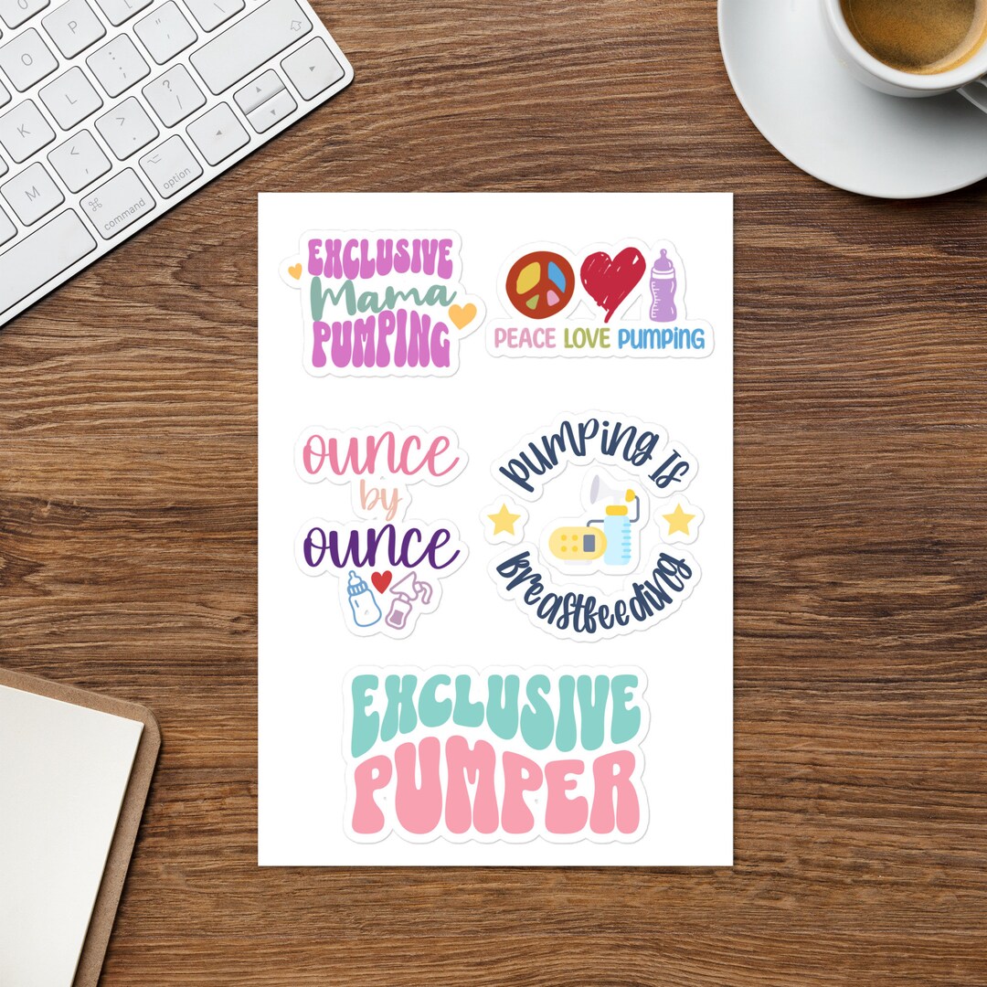 Exclusive Pumper Sticker Sheet, Exclusively Pumping, Pumping Mama Pride ...