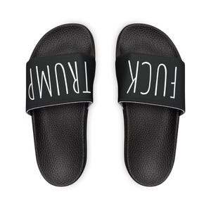 Anti-Trump Funny Sandals, F*ck Trump Subtle, Gift for Democrat, Sarcastic Political Accessories, Anti Trump Clothing, Women's Flip Flops