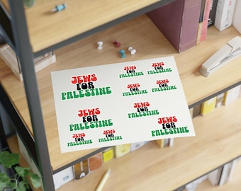 Jews For Palestine Sticker Set, Jewish Activist Gift, Gaza Genocide, Sticekrs