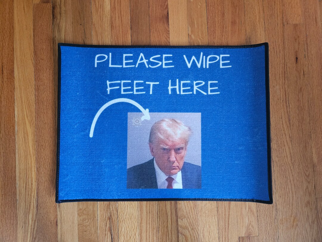 Trump Rug Trump Mugshot Floor Mat, Funny Anti-trump, Democrat Home Decor, Funny ...