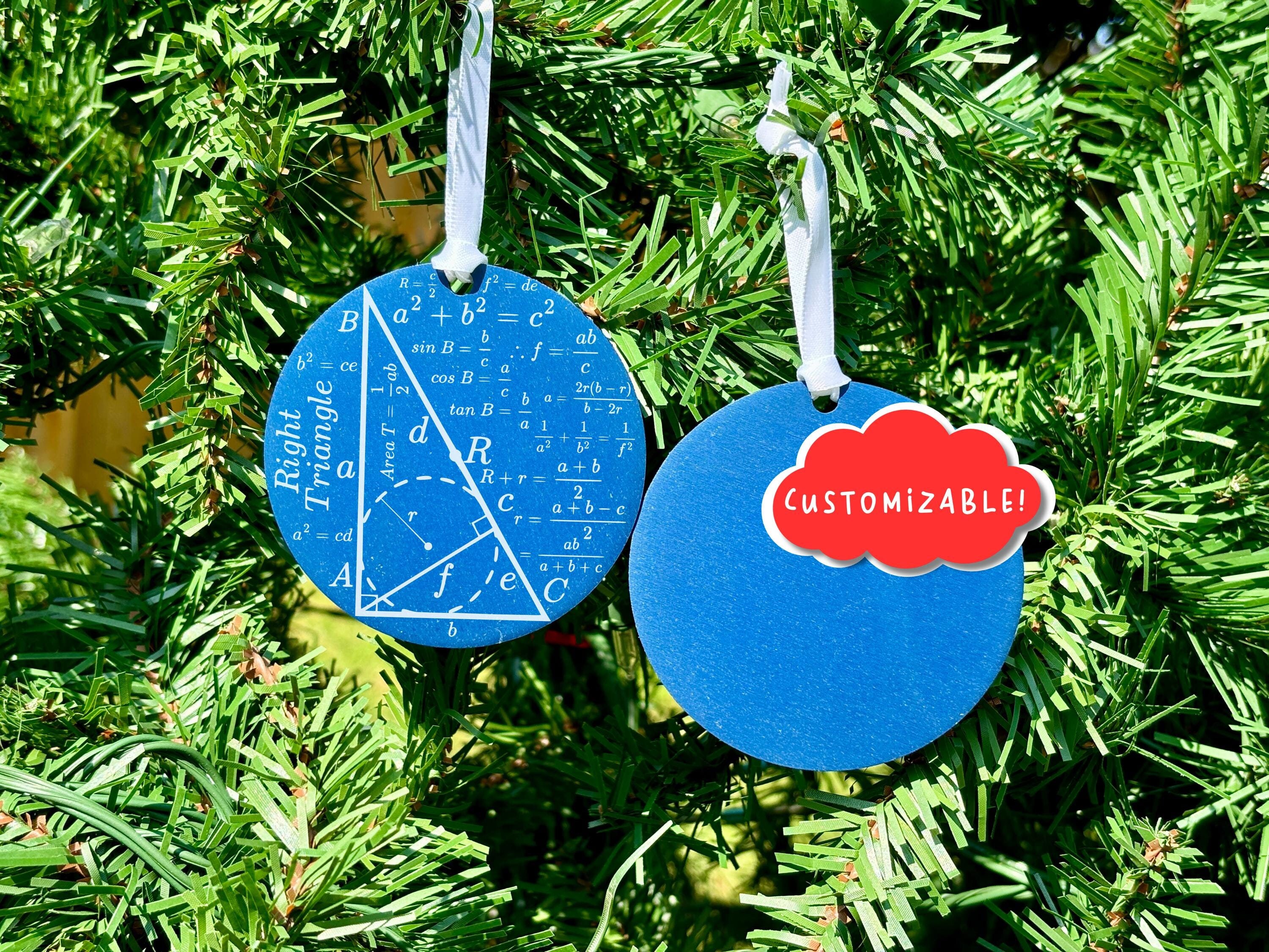 Personalized Math Ornament, Custom Mathematics Teacher Gift ...