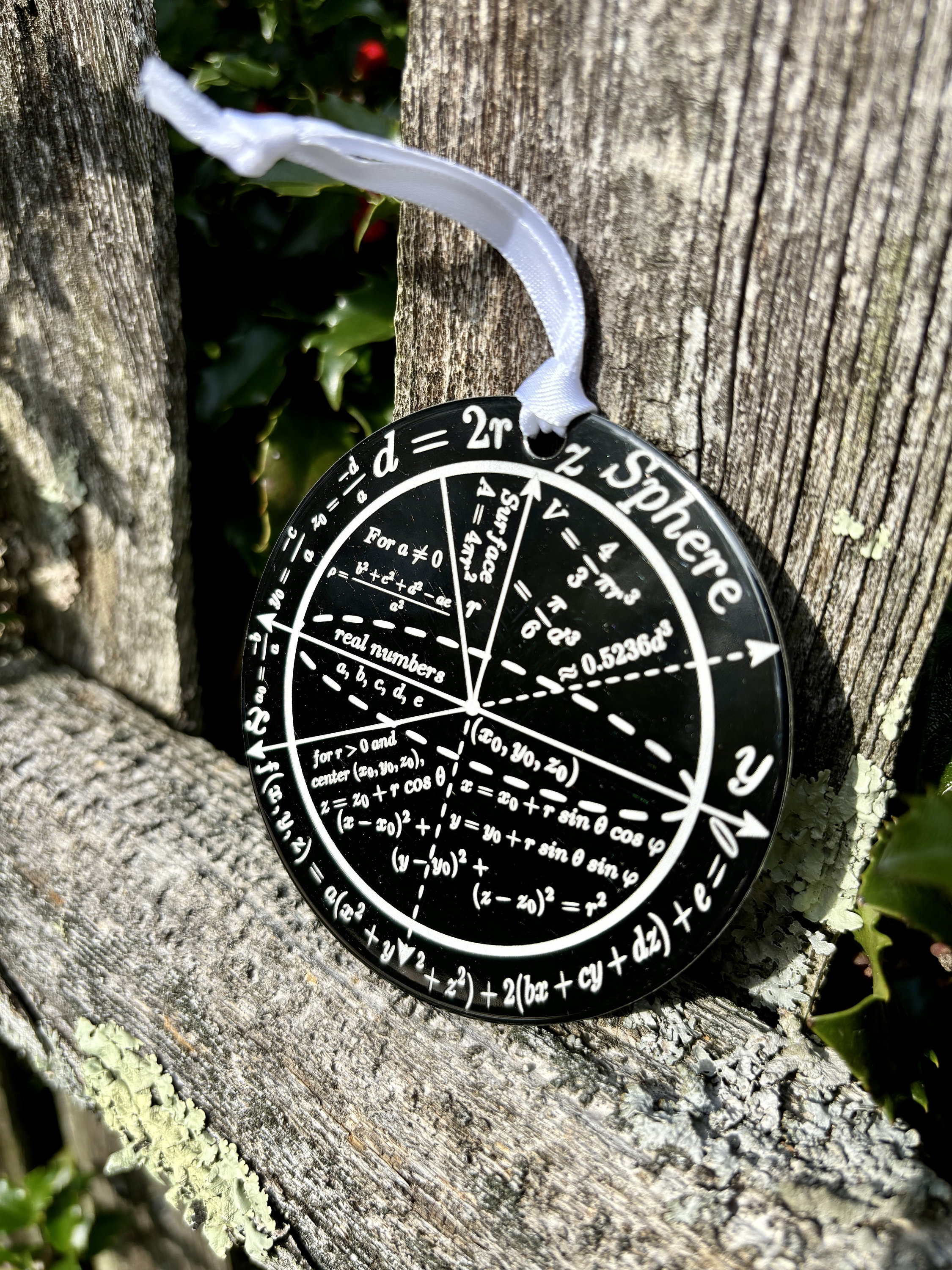 Personalized Math Ornament, Custom Teacher Gift, Geometry Sphere Decor ...