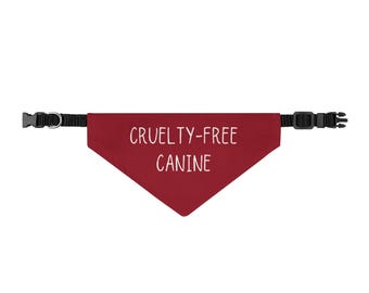 Cruelty-Free Canine, Vegan Dog Collar, End Animal Testing Pup, Plant-Based Dogs
