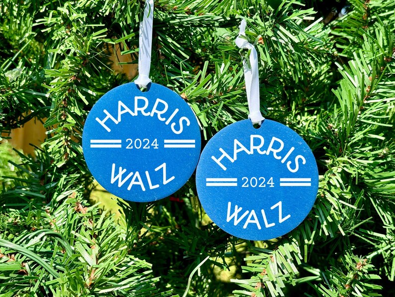 Harris Walz Ornament, Kamala for President Christmas Decor, Madam