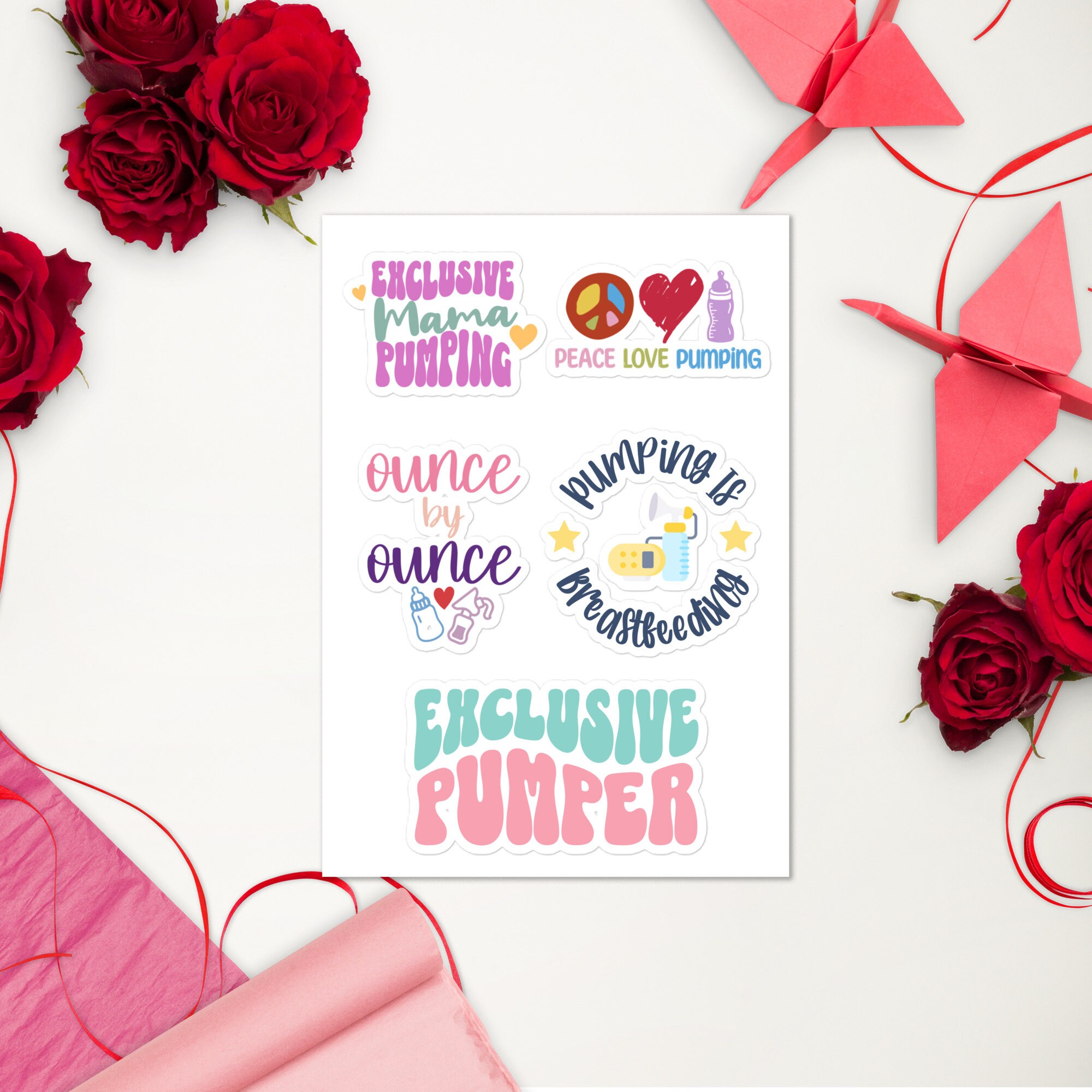 Exclusive Pumper Sticker Sheet, Exclusively Pumping, Pumping Mama Pride ...